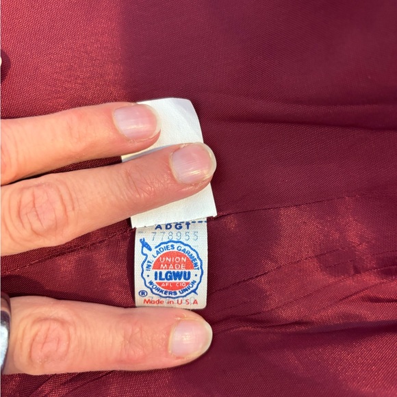 Vintage JH Collectibles Wool Mohair Tweed Blazer burgundy cream Academia 10 - Picture 11 of 11